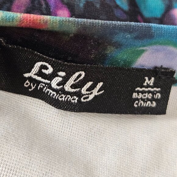 Lily By Firmiana Womens M Abstract Print Short Sleeve Tunic Top Polyester - Picture 5 of 10